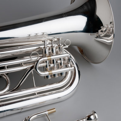 BBb Marching Tuba Standard - Silver - Tempest Musical Instruments